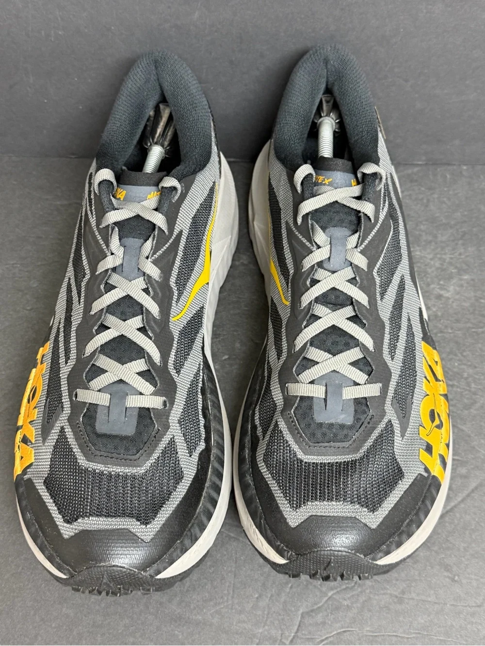 Hoka Mafate X Men's Size 14D Black Cement Athletic Running Shoes WORN 3X